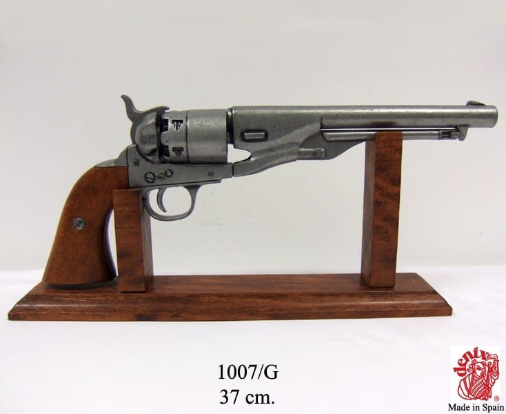 Civil War Gun Metal Grey Replica Revolver - Image 7