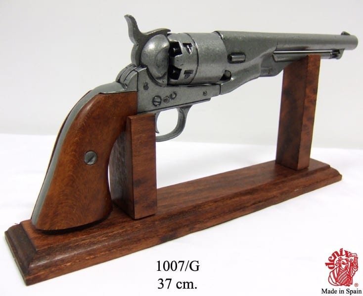 Civil War Gun Metal Grey Replica Revolver - Image 6