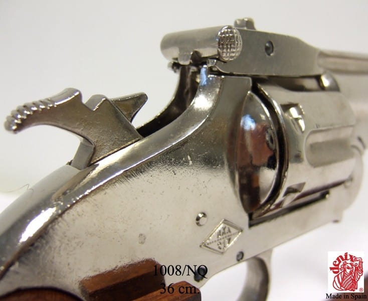 Non-Firing Replica Old West M1869 Schofield Nickel Finish Pistol