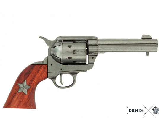 Grey Finish Six Shooter Replica Revolver