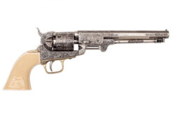 Engraved Silver Replica Navy Pistol