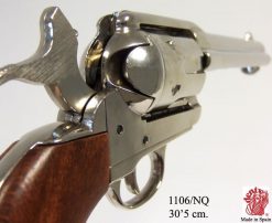 Alternative view of Nickel Finish Cavalry Barrel Replica Revolver