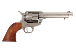 Nickel Finish Cavalry Barrel Replica Revolver