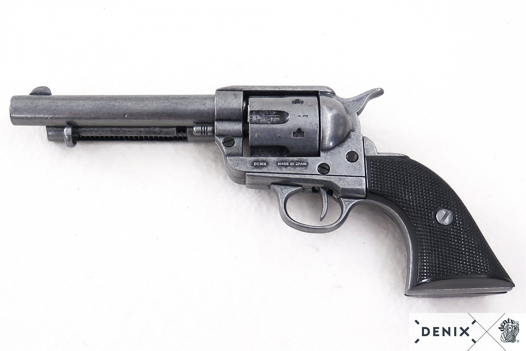 Gun Metal Grey Black Grip Replica Revolver - Image 2