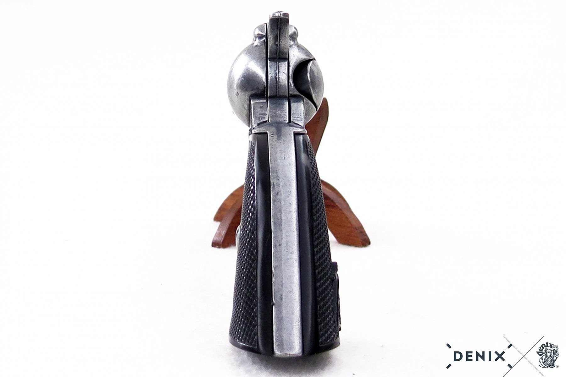 Gun Metal Grey Black Grip Replica Revolver - Image 3