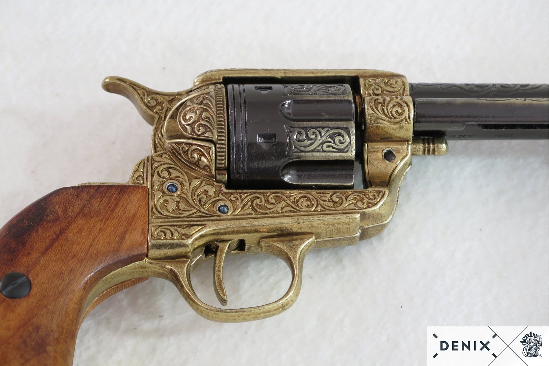 Fast Draw Gold Engraved 4.75" Replica Peacemaker - Image 4