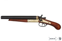 Alternative view of Two-Cannon Clipped Pistol - Brass